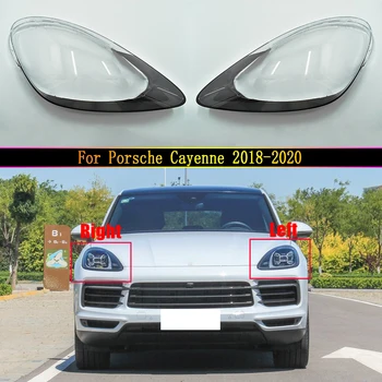 Автомобильная Прозрачная крышка объектива передней фары, Сменная крышка корпуса фары для Porsche Cayenne 2018 2019 2020